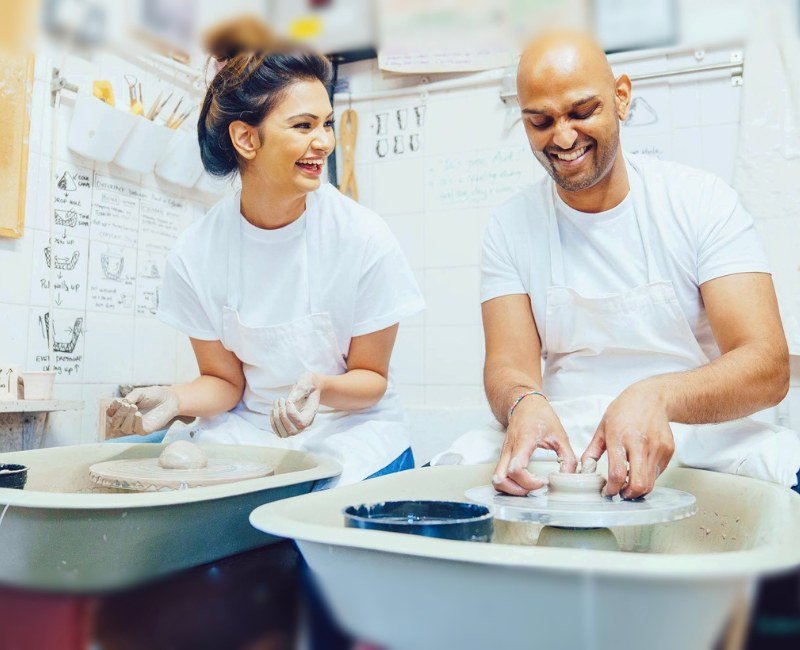 Couples Wheel Throwing Pottery Class in Birmingham for Two Date Night Away™